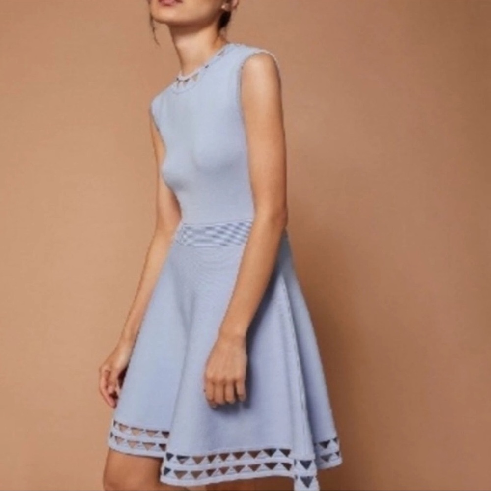 Ted Baker London Light Blue Sleeveless Mini Dress Size 1 (US 4)